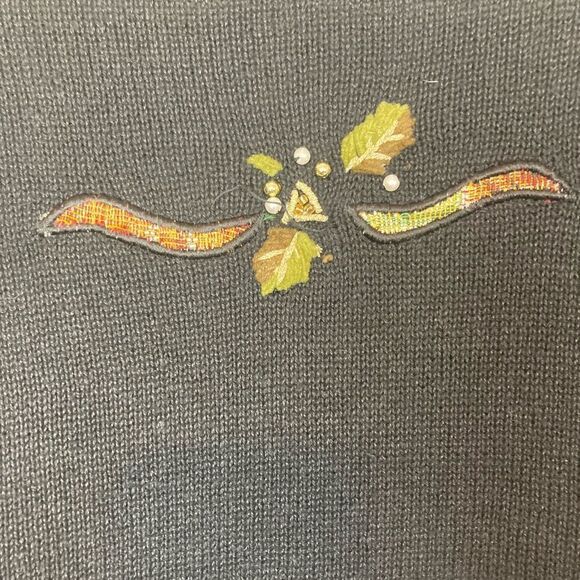 Vintage Pretty Christmas wreath sweater w/ Applique presents, embroidery❤️ - Picture 8 of 10